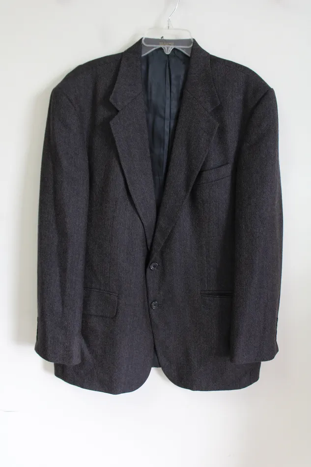 Oscar De La Renta Earrings Oscar De La Renta Dark Gray Blazer 44R