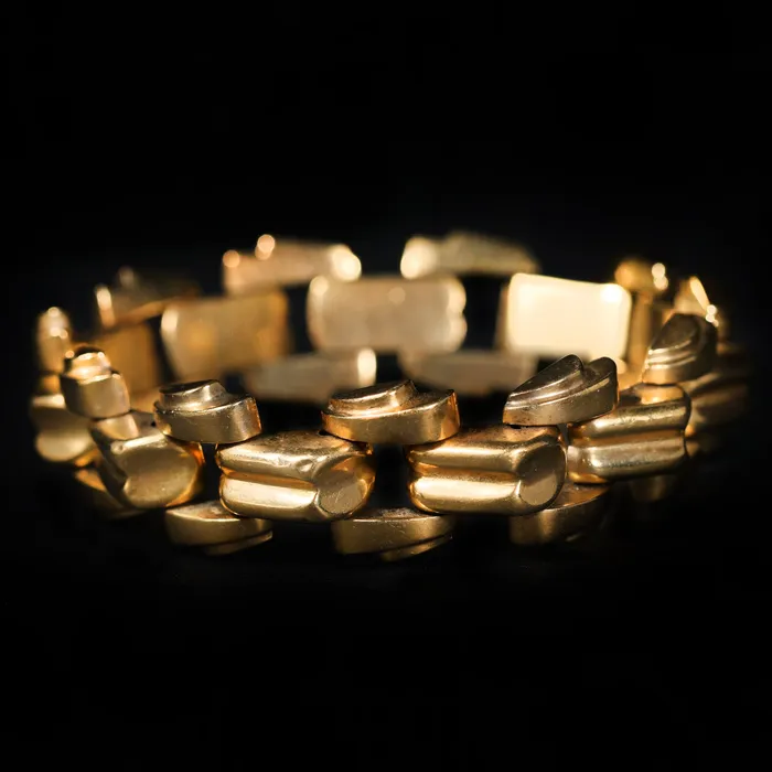 OTC Bracelets Retro 14K Yellow Gold Link Bracelet
