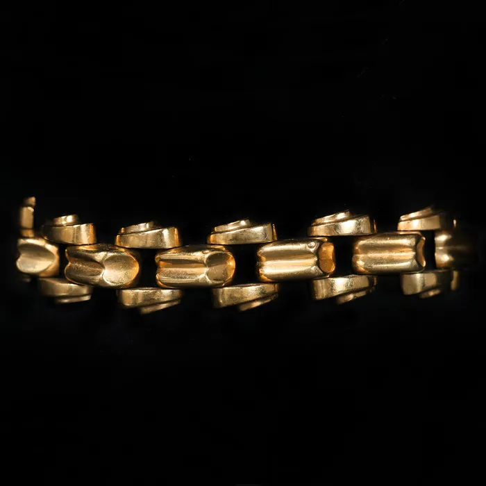 OTC Bracelets Retro 14K Yellow Gold Link Bracelet
