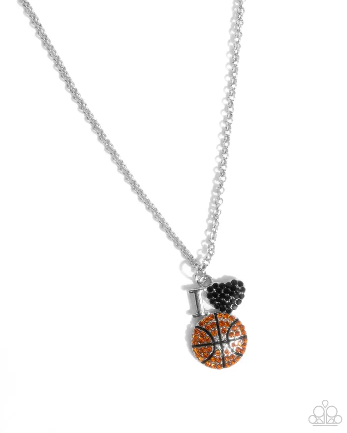 Paparazzi Accessories Earrings Basketball Balance Orange