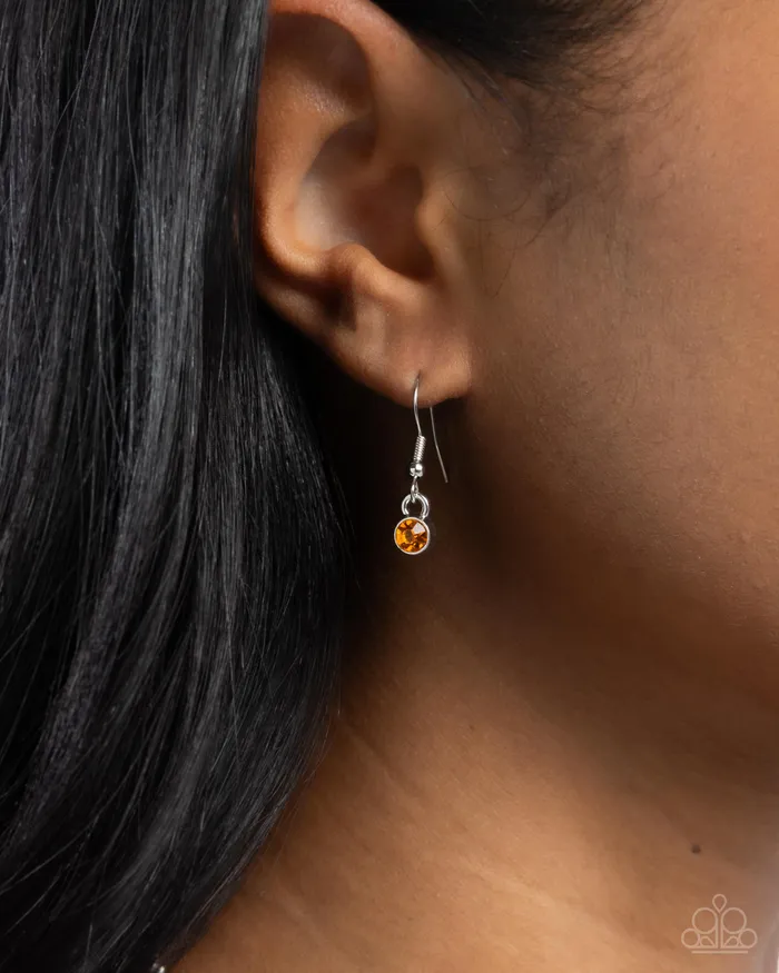 Paparazzi Accessories Earrings Basketball Balance Orange