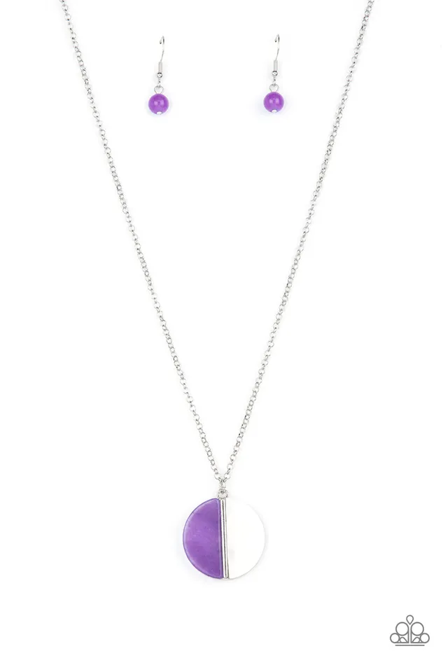 Paparazzi Accessories Earrings Elegantly Eclipsed Purple