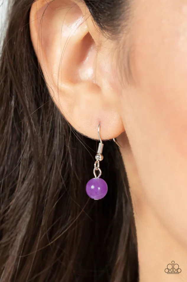 Paparazzi Accessories Earrings Elegantly Eclipsed Purple