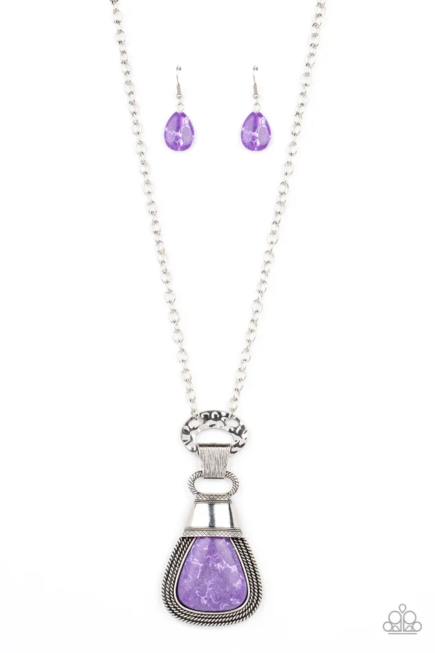 Paparazzi Accessories Earrings Rodeo Royale Purple