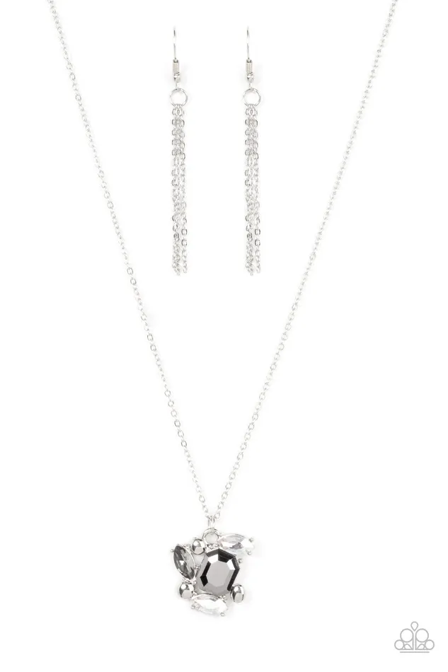 Paparazzi Accessories Necklaces Prismatic Projection Silver