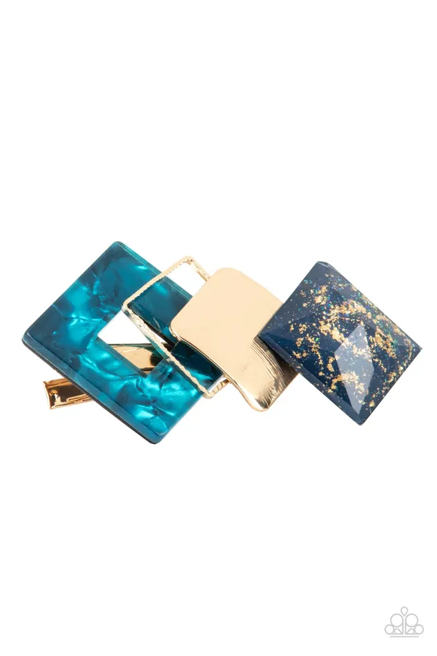Paparazzi Accessories Rings Geometrically Gatsby Blue