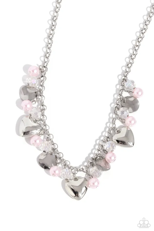 Paparazzi Accessories True Loves Trove Pink Earrings