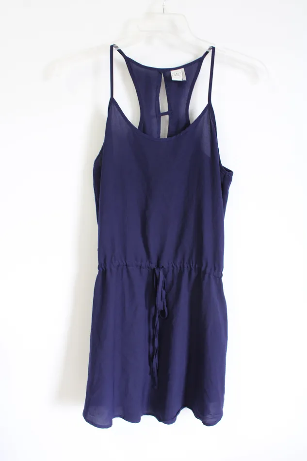 Paper Crane Rings Paper Crane Navy Blue Chiffon Dress M