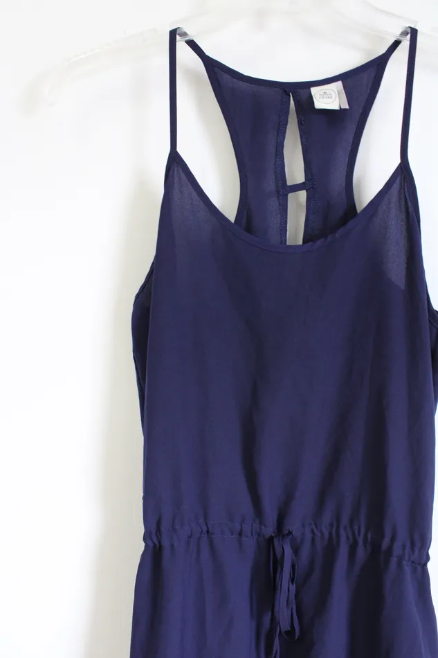Paper Crane Rings Paper Crane Navy Blue Chiffon Dress M