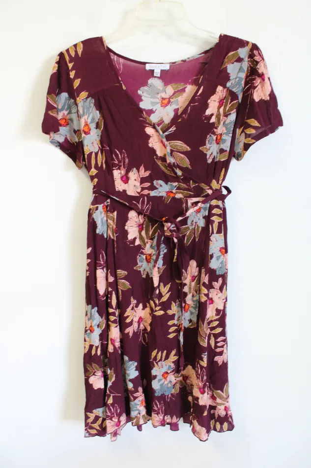 Patrons of Peace Maroon Floral Dress L Patrons of Peace Rings