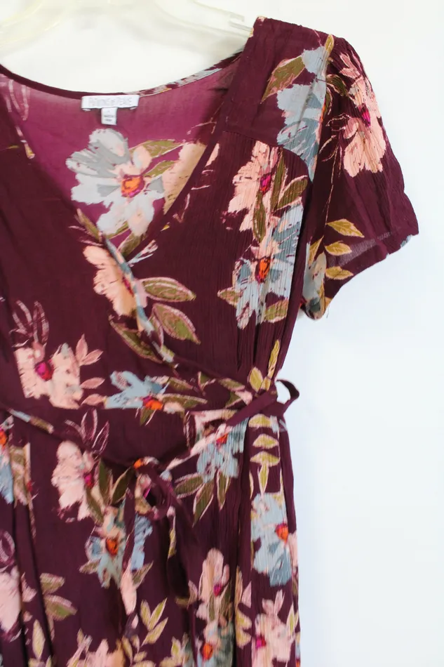 Patrons of Peace Maroon Floral Dress L Patrons of Peace Rings