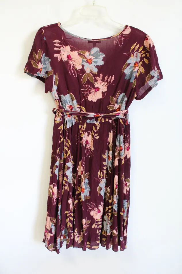Patrons of Peace Maroon Floral Dress L Patrons of Peace Rings