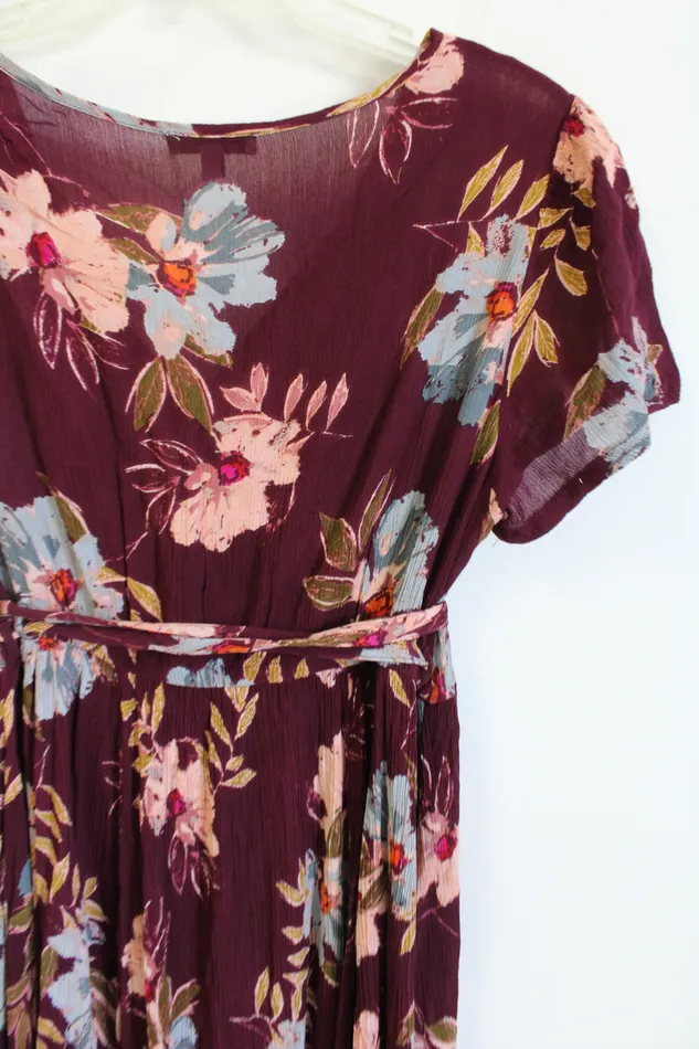 Patrons of Peace Maroon Floral Dress L Patrons of Peace Rings