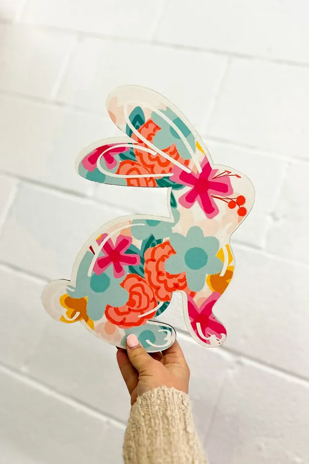 Patterned Topper Floral Bunny Doodles By Rebekah Rings