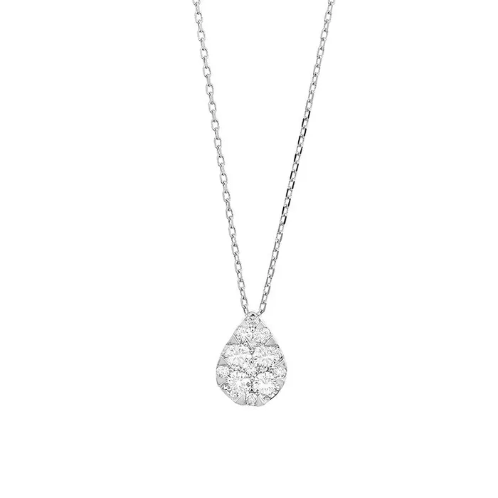 Pave Diamond Slide Large Pear Necklace RACHEL LYNN CHICAGO Necklaces