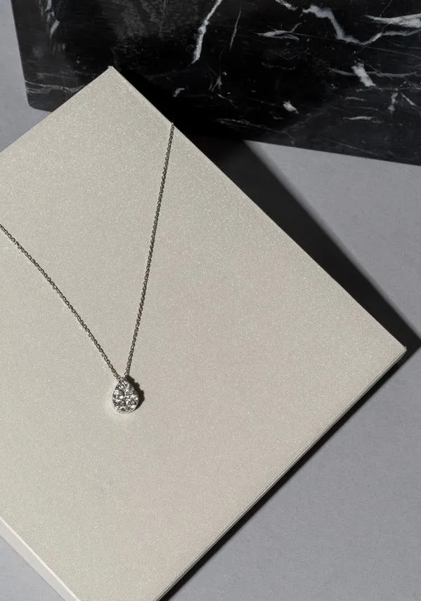 Pave Diamond Slide Large Pear Necklace RACHEL LYNN CHICAGO Necklaces