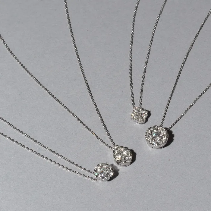 Pave Diamond Slide Large Pear Necklace RACHEL LYNN CHICAGO Necklaces
