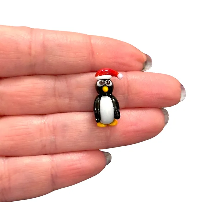 Peppy Beads Charm Necklaces Xmas Penguin Hand Made Murano Glass Charm Horizontal Hole Xmas Penguin Charm Peppy Beads Charm Necklaces Xmas Penguin Hand Made Murano Glass Charm Horizontal Hole Xmas Penguin Charm
