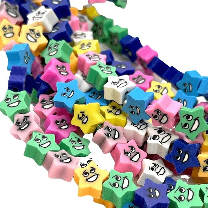 Peppy Beads Earrings 10mm Polymer Clay Star Charms10 Beads in a Pack Peppy Beads Earrings 10mm Polymer Clay Star Charms10 Beads in a Pack