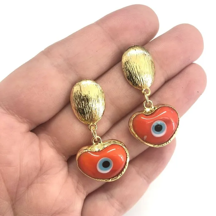 Peppy Beads Earrings 24Kt Gold Plated Brass Drop Stud Earrings 2 pcs in a pack