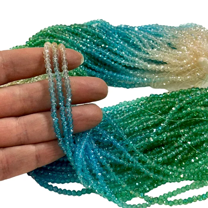 Peppy Beads Earrings 2mm Crystal rondelle beads strand 170 pcs PBC2C109