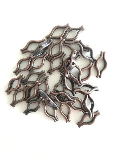 Peppy Beads Earrings Lip Shape Charms lip shape connectors lip shape spacers Bead spacers bead connectors