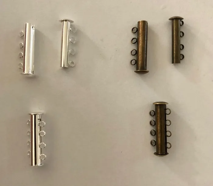 Peppy Beads Earrings Magnetic Slide Clasps4 Strands Silver Plated or Antique Gold Plated Peppy Beads Earrings Magnetic Slide Clasps4 Strands Silver Plated or Antique Gold Plated