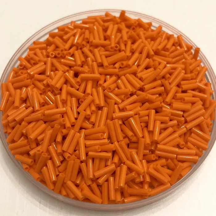 Peppy Beads Earrings Miyuki Bugles size 6mm 0406 Opaque Orange 10 grams