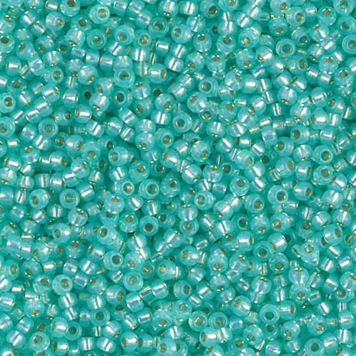 Peppy Beads Earrings Miyuki Seed Beads 110 Dyed Sea Green SL Alabaster 0571NEW Peppy Beads Earrings Miyuki Seed Beads 110 Dyed Sea Green SL Alabaster 0571NEW