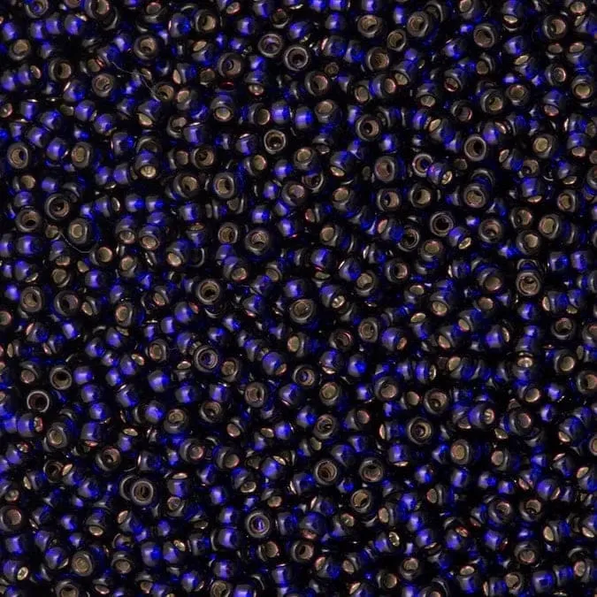 Peppy Beads Miyuki Seed Beads 150 Dyed Silver Lined Dark Purple1426NEW Rings