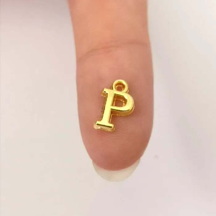 Peppy Beads Necklaces 24Kt Gold Plated Brass Initial Charms Peppy Beads Necklaces 24Kt Gold Plated Brass Initial Charms