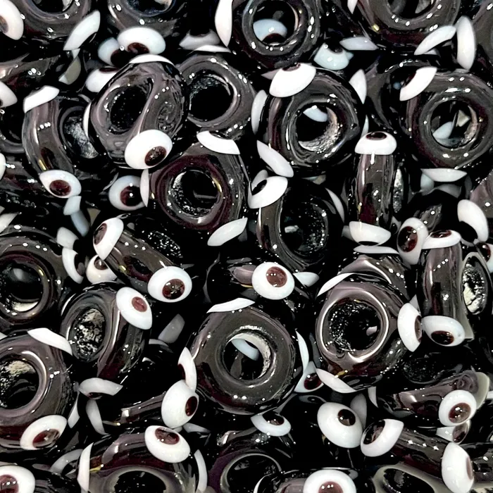 Peppy Beads Necklaces Hand Made Large Hole Evil Eye Beads Pandora Fit Glass Beads 5 Pcs in a pack Peppy Beads Necklaces Hand Made Large Hole Evil Eye Beads Pandora Fit Glass Beads 5 Pcs in a pack