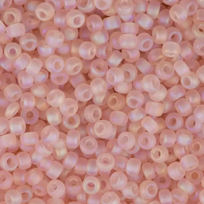Peppy Beads Necklaces Miyuki Seed Beads 60 Matted Transparent Light Tea Rose AB 0155FR Peppy Beads Necklaces Miyuki Seed Beads 60 Matted Transparent Light Tea Rose AB 0155FR
