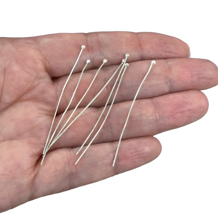 Peppy Beads Necklaces Silver Plated Ballpoint Pins Ball Headpins 06mm by 50mm Silver Plated Brass Ball Head Pins Peppy Beads Necklaces Silver Plated Ballpoint Pins Ball Headpins 06mm by 50mm Silver Plated Brass Ball Head Pins