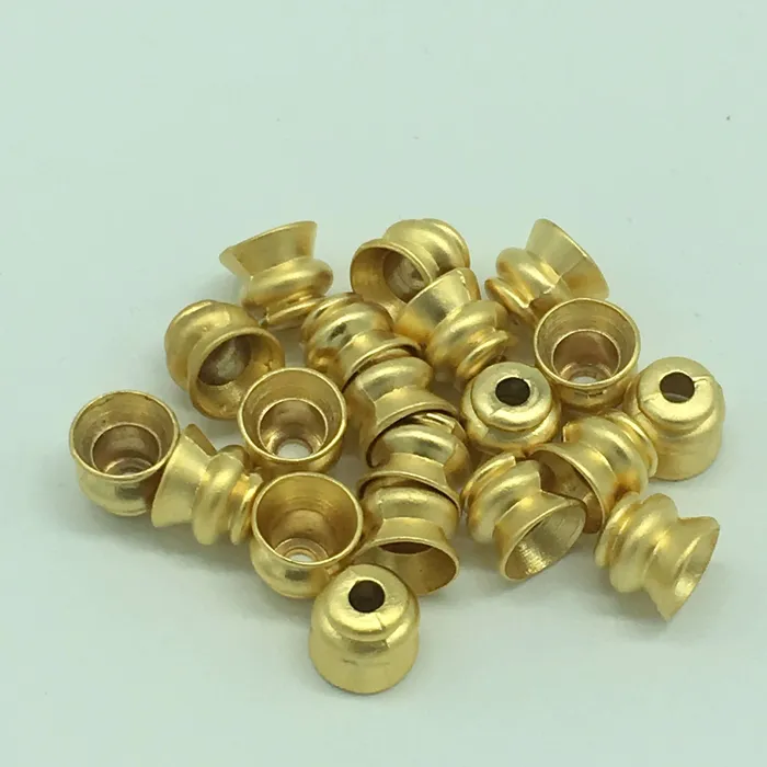 Peppy Beads PreStyled Sets 22 Kt Matte Gold Plated Bead Caps 8x8x8 mm