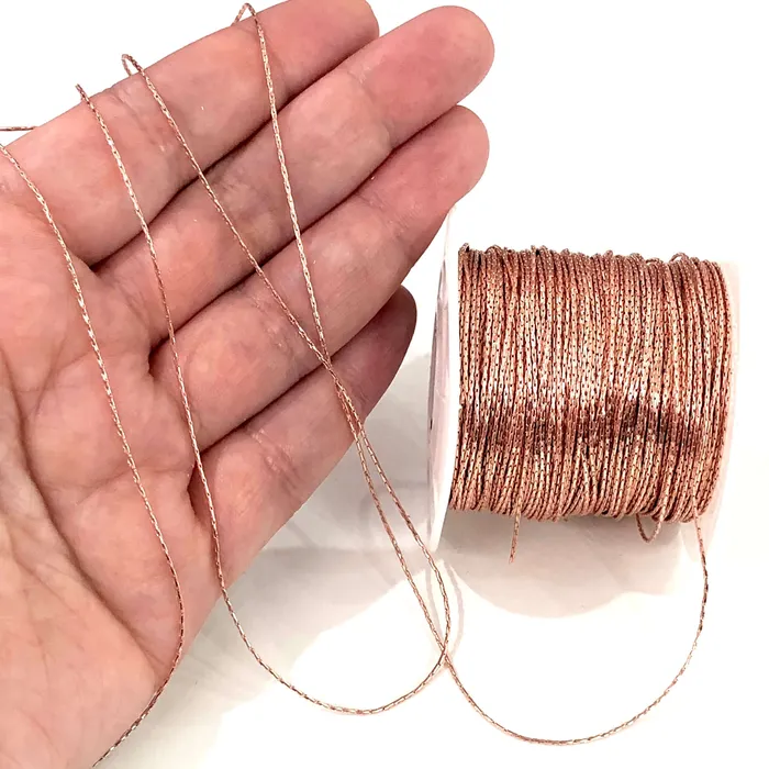 Peppy Beads Rings 165 Foot Bulk Rose Gold Plated Brass Cobra Chain 06mm 06mm Snake Chain Peppy Beads Rings 165 Foot Bulk Rose Gold Plated Brass Cobra Chain 06mm 06mm Snake Chain