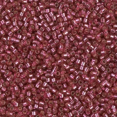 Peppy Beads Rings DB2161 Duracoat Silver Lined Dyed Petunia Miyuki Delica 110
