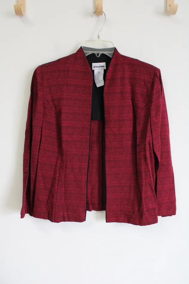 Perceptions Perceptions Red Blazer Jacket 6 Petite Earrings