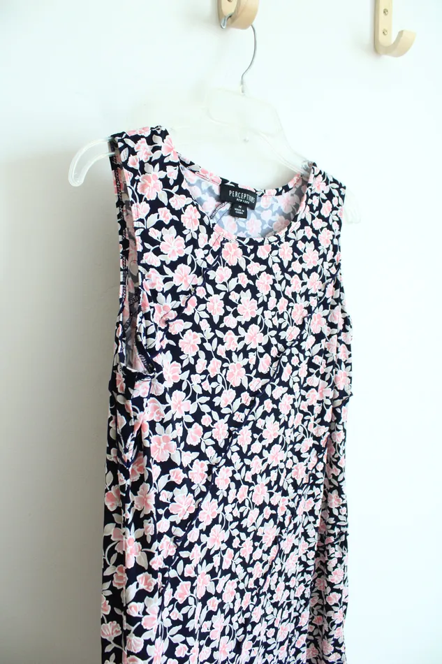 Perceptions Rings Perceptions Navy Pink Floral Dress 14