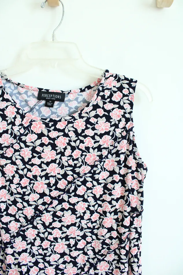 Perceptions Rings Perceptions Navy Pink Floral Dress 14