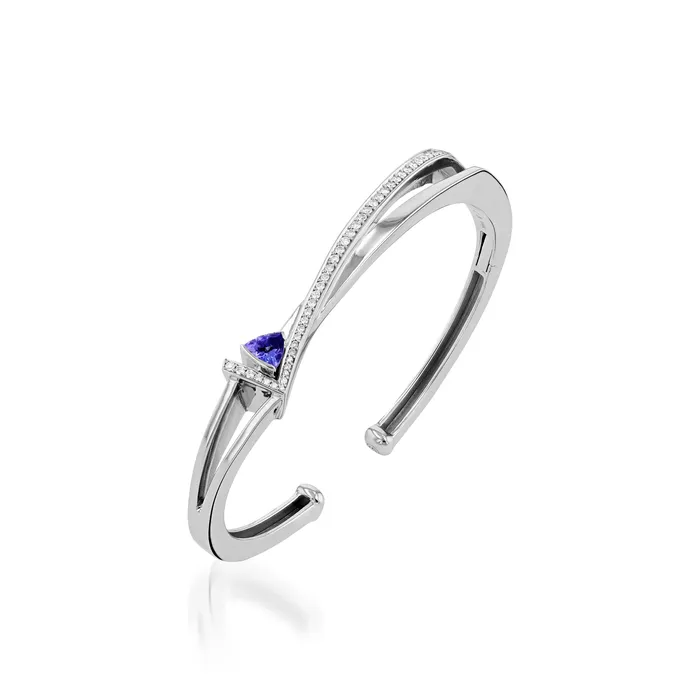 Pinnacle Petite Gemstone Bracelet with Pave Diamonds John Atencio Bracelets