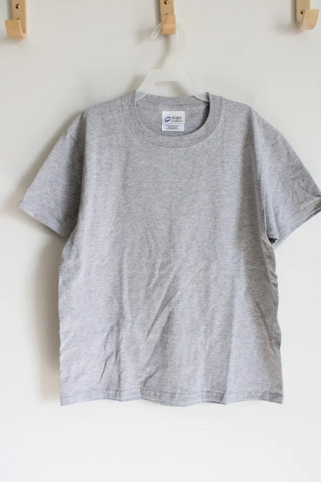 Port And Company Necklaces Port And Company Gray Cotton Shirt Youth M 1012