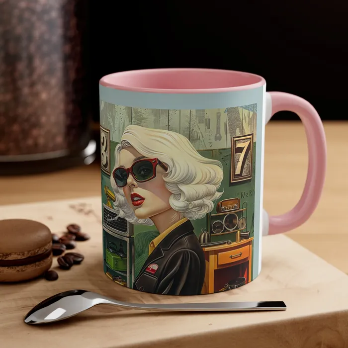 Portraits by NC Earrings Accent Coffee Mug 11oz Tool Time Blonde