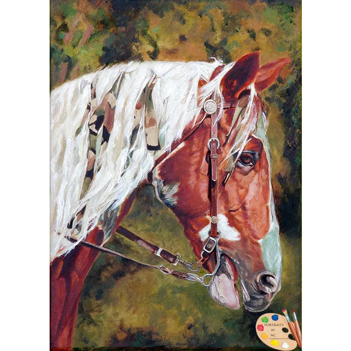 Portraits by NC Earrings Horse Portraits Warriors Horse