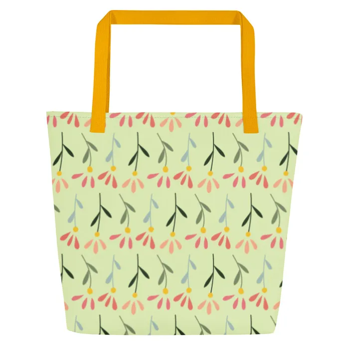 Portraits by NC Earrings Large Tote Bag Summer Fun Portraits by NC Earrings Large Tote Bag Summer Fun
