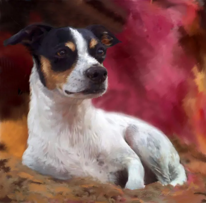 Portraits by NC Earrings Pet Portrait Rat Terrier Portrait Dog Digital Portrait Portraits by NC Earrings Pet Portrait Rat Terrier Portrait Dog Digital Portrait