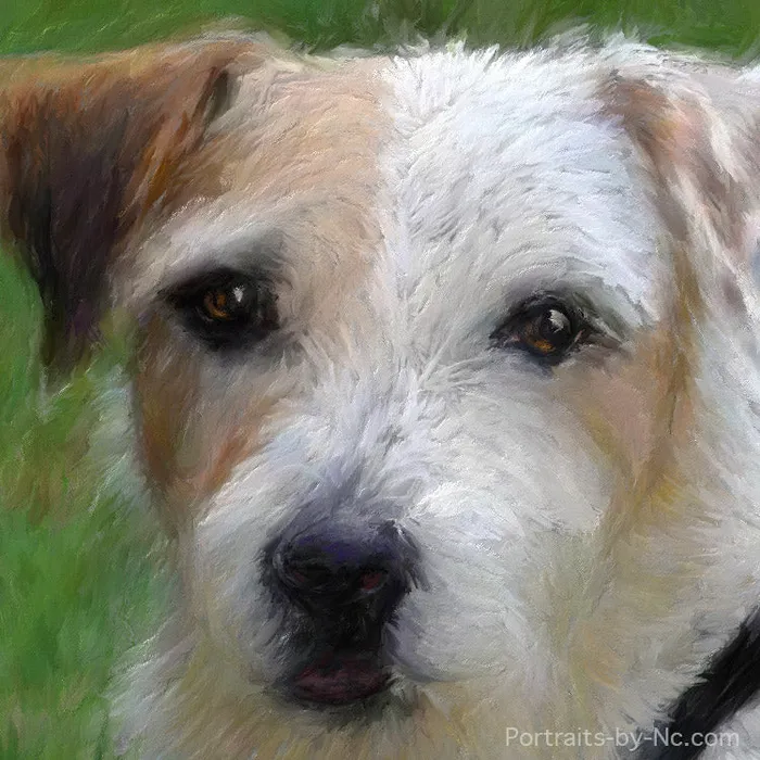 Portraits by NC Earrings Russell Terrier Digital Portrait