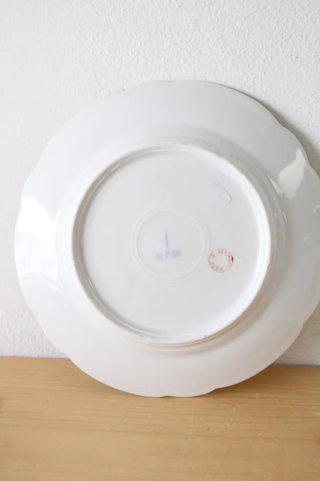 PreStyled Sets Jubilee Thrift KPM Germany Green Gold Porcelain Plate 8