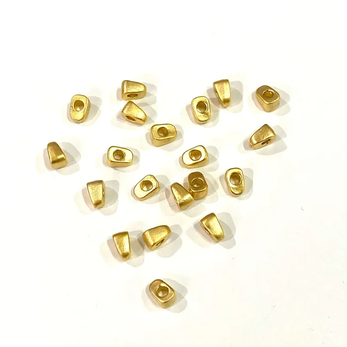 PreStyled Sets Peppy Beads 10 pcs 24Kt Matte Gold Plated 5mm Spacer Charms 24Kt Matte Gold Plated Brass Spacers PreStyled Sets Peppy Beads 10 pcs 24Kt Matte Gold Plated 5mm Spacer Charms 24Kt Matte Gold Plated Brass Spacers