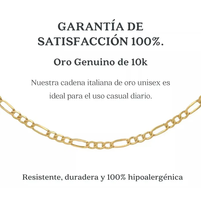 Pulsera Oro 10k Kilates Figaro 26mm 18cm Gold Shield Necklaces
